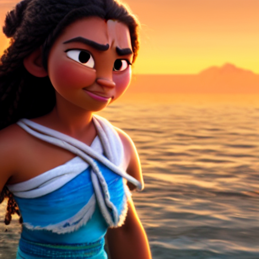 A Still of Katara the waterbender as a Pixar character in the film Moana (2016), hyperdetailed, 8k, trending on Artstation A Still of Katara the waterbender as a Pixar character in the film Moana (2016), hyperdetailed, 8k, trending on Artstation