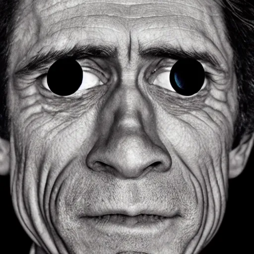 KREA willem dafoe with googly eyes by tim burton