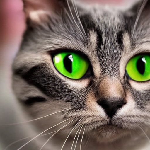 a cat with human eyes