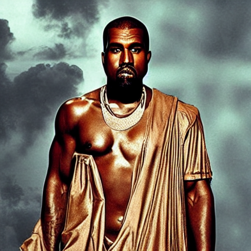 kanye west as a greek god