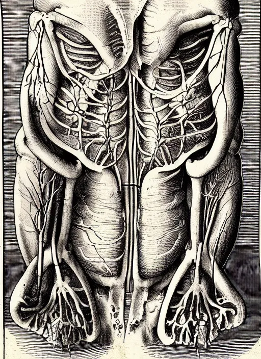 KREA - anatomy textbook scientific anatomical illustration, made by ...