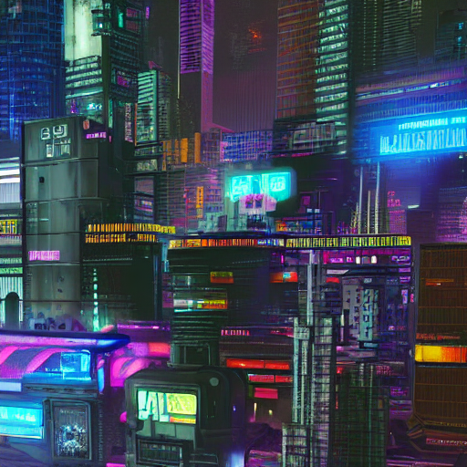 KREA cyberpunk city textures