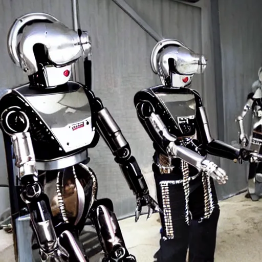 KREA humanoid robot metal band