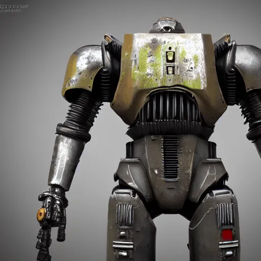 KREA huge power armor with servos from fallout in the style of Darth