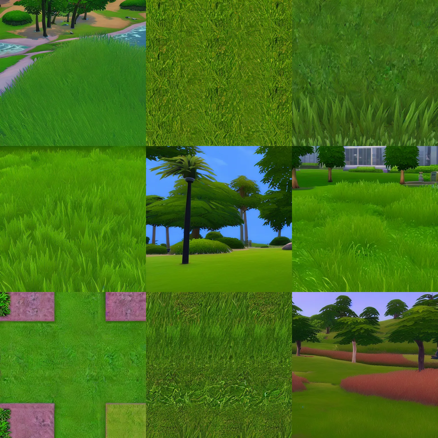 KREA grass texture, the sims 4