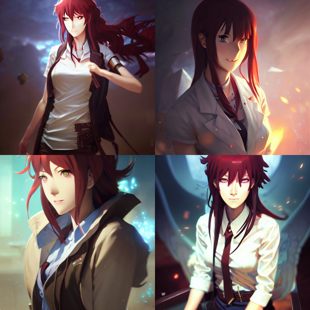 KREA Makise Kurisu from Steins;Gate, dungeons and dragons portrait