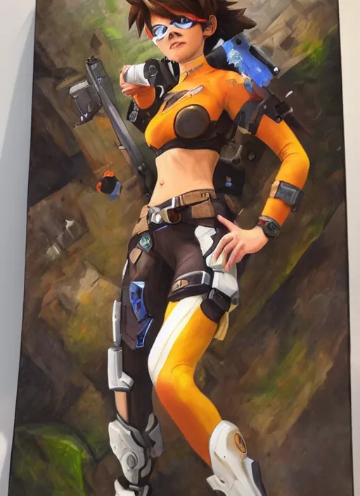 ultra realistic illustration of tracer overwatch