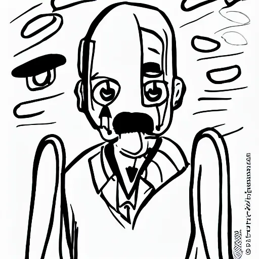 sad man minimalist cartoon line art. sad man minimalist cartoon line art.