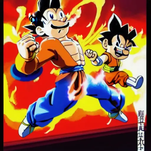 a beautiful painting of goku hitting the whip while walter white and mr. incredible cook uncanny meth in super mario 6 4., painting by yoji shinkawa, yoshikata amano, ruan jia, greg ruthowski, artstation a beautiful painting of goku hitting the whip while walter white and mr. incredible cook uncanny meth in super mario 6 4., painting by yoji shinkawa, yoshikata amano, ruan jia, greg ruthowski, artstation