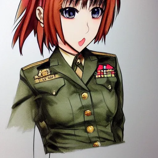 anime girl with a military uniform, dramatic art, trending on artstation, volumetric lighting, cute - fine - face, intricate detail anime girl with a military uniform, dramatic art, trending on artstation, volumetric lighting, cute - fine - face, intricate detail