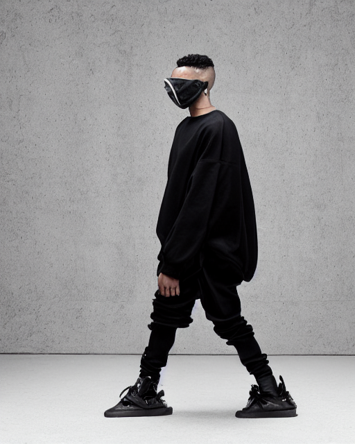 KREA - Yeezy designed covid mask, model, studio photography, clothing ...