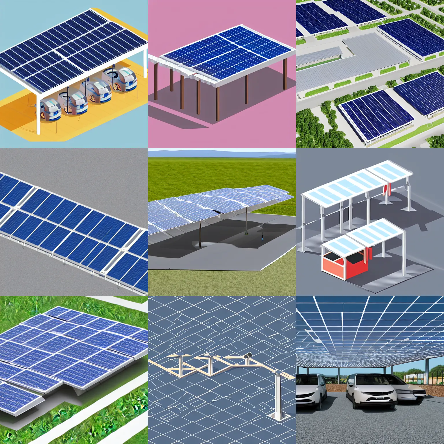 webdesign icon for solar carport, four poles holding the roof, geometric solar modules, isometric webdesign icon for solar carport, four poles holding the roof, geometric solar modules, isometric