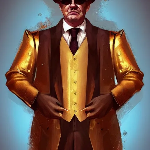 KREA - “A portrait of a mafia boss in a golden suit, D&D sci-fi