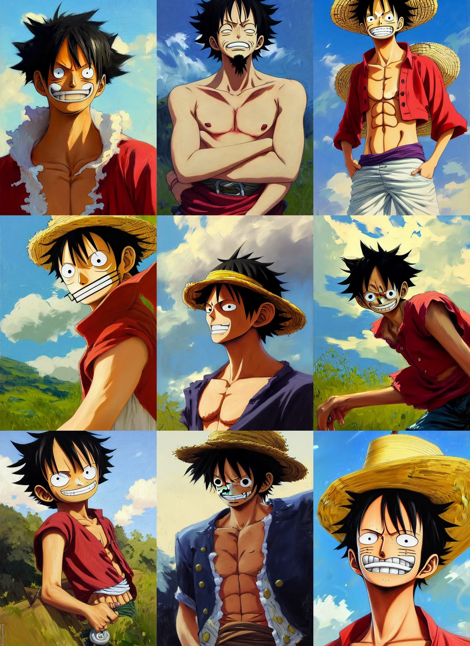 Monkey D Luffy As a Real Person Frontlight FullHD Warm · Creative Fabrica