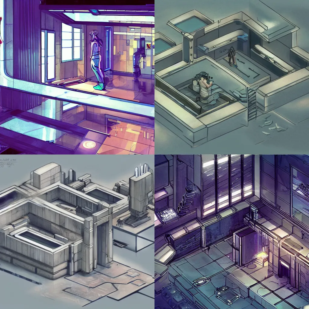 concept art for a video game, inside of a futuristic but classy mansion, style of Blade concept art for a video game, inside of a futuristic but classy mansion, style of Blade