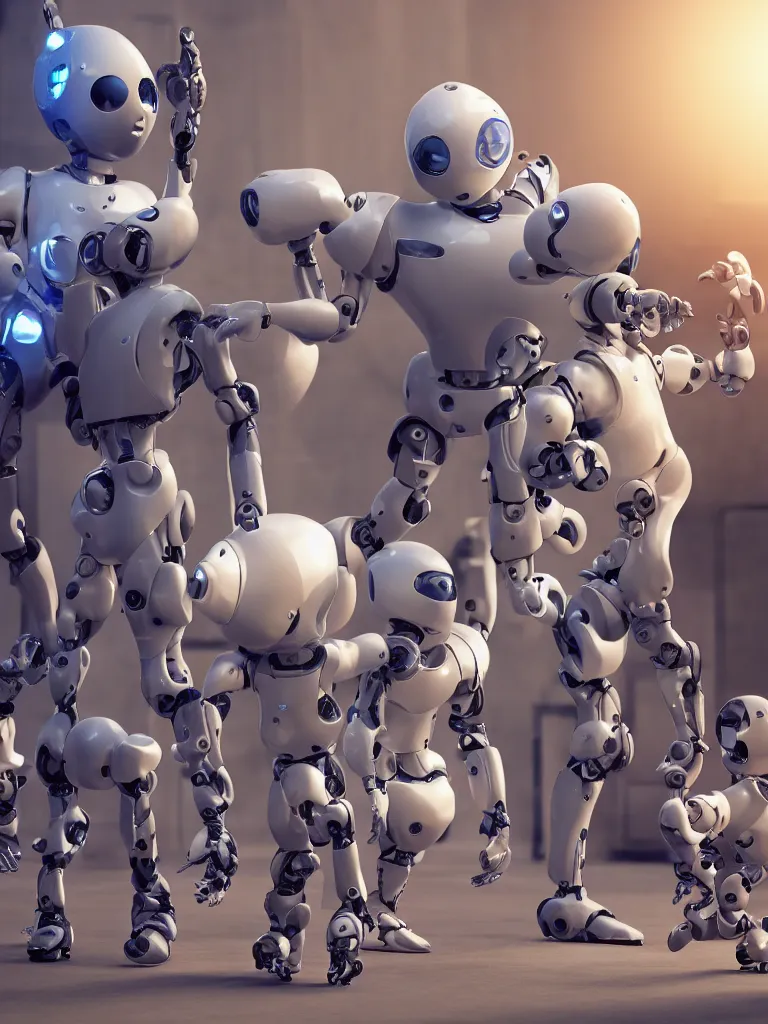 3d render of robots and children, 8k, detailed, octane render, unreal engine, hyper realistic , high detail 3d render of robots and children, 8k, detailed, octane render, unreal engine, hyper realistic , high detail