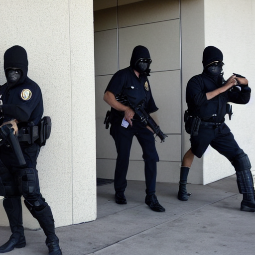 KREA A bank robbery in los angeles, the robbers in full body armor