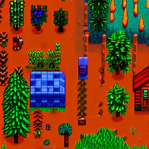 KREA isometric game 3d terrain stardew valley