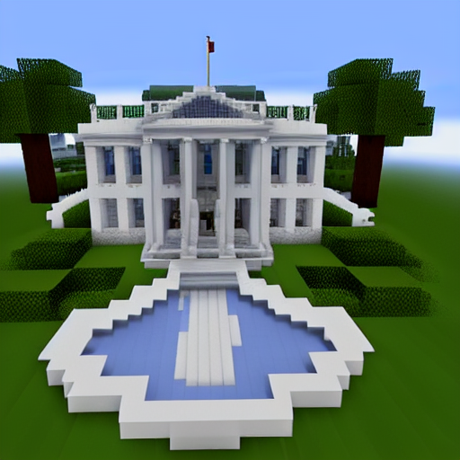 KREA the white house in Minecraft