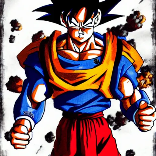 goku as warhammer40k! space marine!, cover art, portrait goku as warhammer40k! space marine!, cover art, portrait