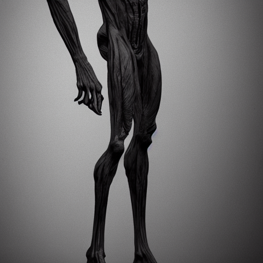 KREA photorealistic detailed tall skinny humanoid creature, extremly