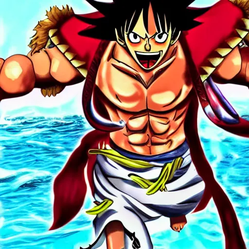 Monkey D Luffy As a Real Person Frontlight FullHD Warm · Creative Fabrica