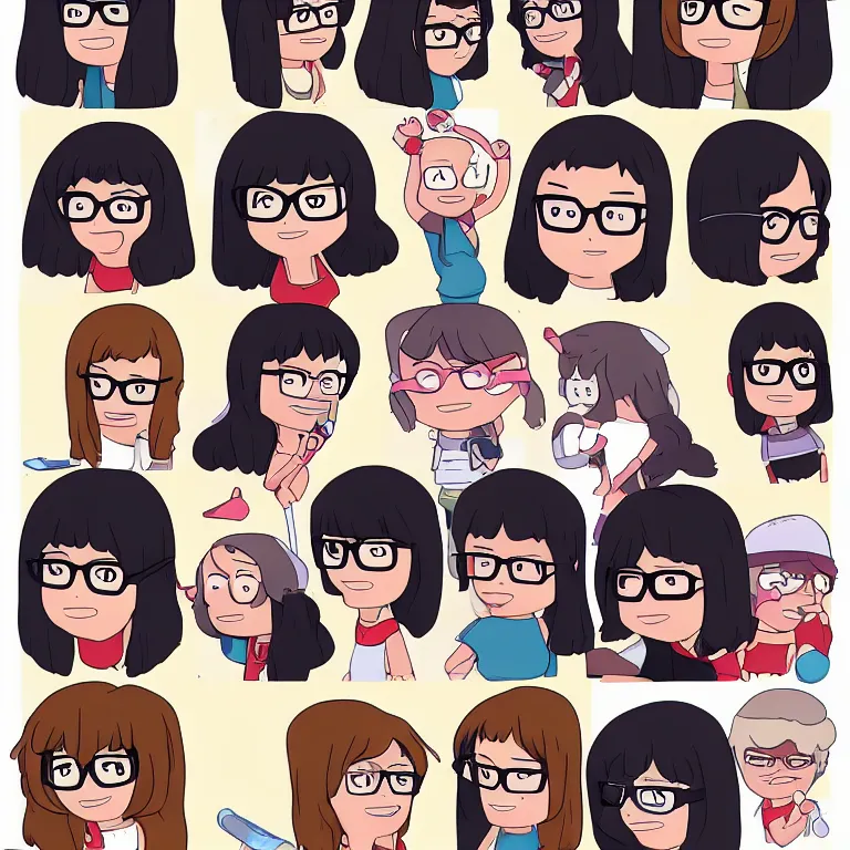 KREA Tina Belcher from Bob's Burgers, artstation, deviant art