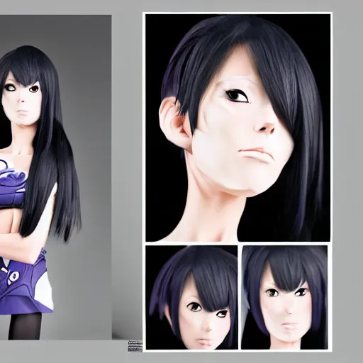 Kiyoko Suzuki, futuristic hairstyle, full body, medium shot, female anime character, from an otherworldy unknown undiscovered Kiyoko Suzuki, futuristic hairstyle, full body, medium shot, female anime character, from an otherworldy unknown undiscovered