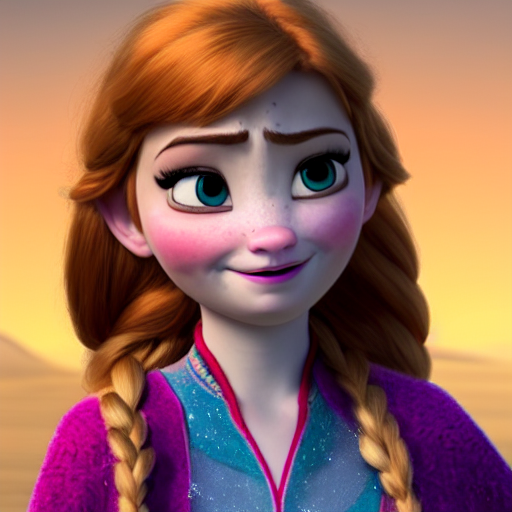KREA anna from frozen as a real person, ultra realistic, 8 k, highly
