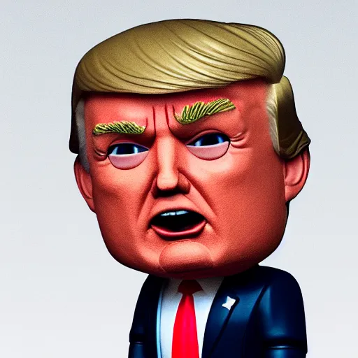 full body 3d render of donald trump as a funko pop, studio lighting, white background, transparent full body 3d render of donald trump as a funko pop, studio lighting, white background, transparent