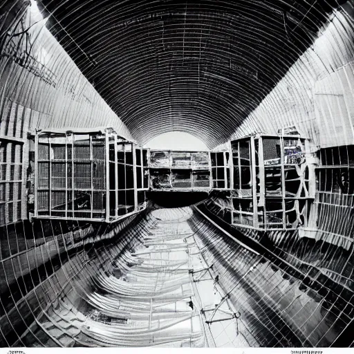 huge very dark empty cargo hall of space station futuristic cages with strange animals ultra detailed huge very dark empty cargo hall of space station futuristic cages with strange animals ultra detailed