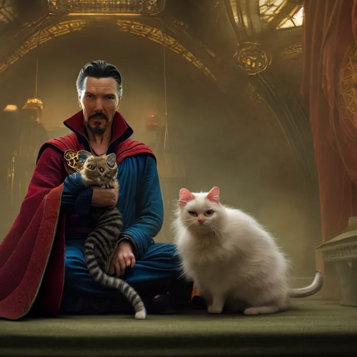 KREA high definition snapshot from a movie of dr. strange taking care