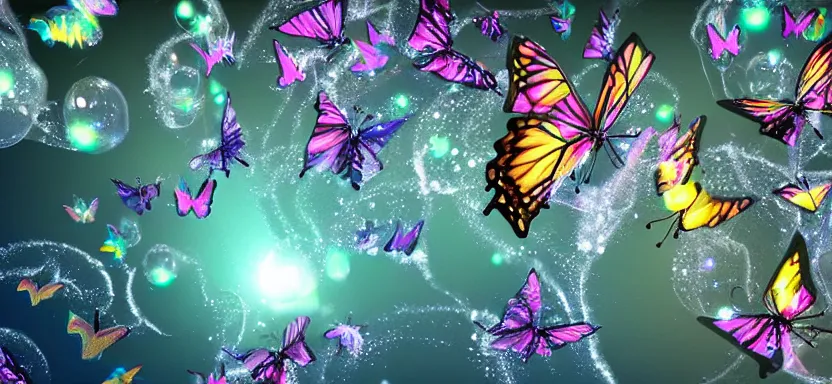 ethereal! pale shining liquid metal butterflies comercial hd underwater bubbles! digital art animation 3 d ethereal! pale shining liquid metal butterflies comercial hd underwater bubbles! digital art animation 3 d