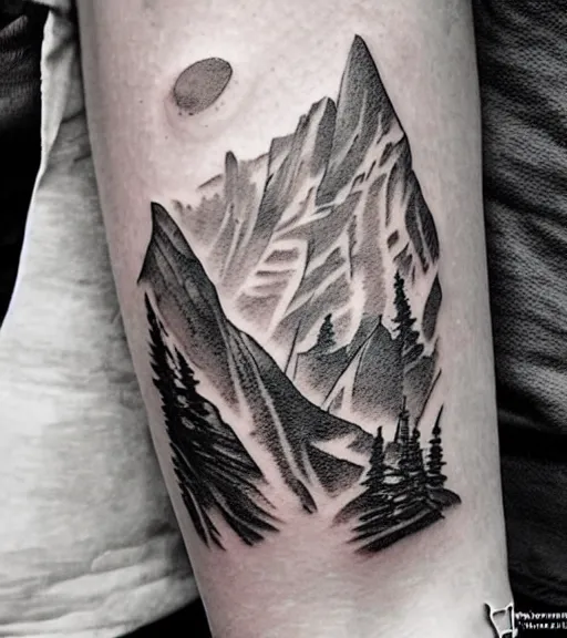 creative double exposure effect tattoo design sketch of margot and beautiful mountains and nature, mountain scenery, creative double exposure effect tattoo design sketch of margot and beautiful mountains and nature, mountain scenery,