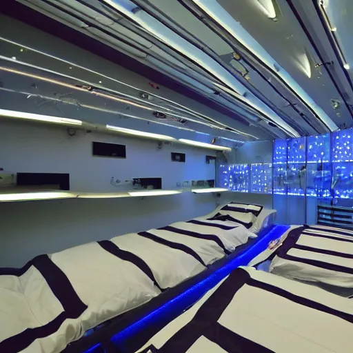 KREA sleeping pods, diverse humans sleeping in healing