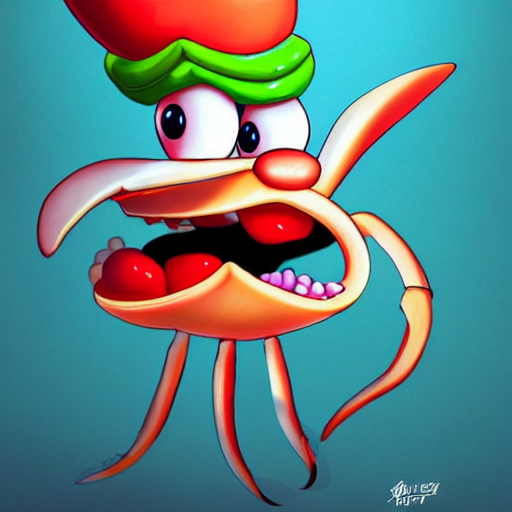 portrait of mr krabs at the krusty krab, anthropomorphic crab, stalk