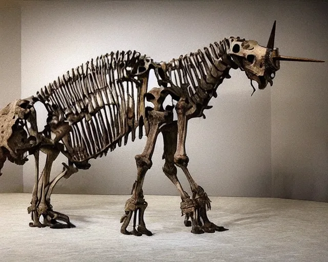 KREA in 1 6 6 3, the partial fossilised skeleton of a woolly