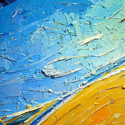 KREA palette knife painting of a close up of a three dimensional thick impasto oil painting