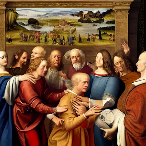 epic Renaissance painting of President Joe