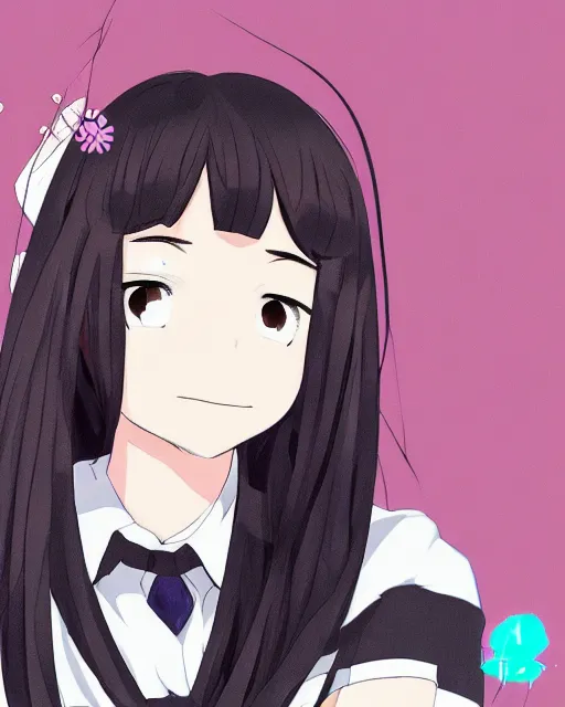 a portrait of komi shouko, komi - san from komi can't communicate, anime character art, digital a portrait of komi shouko, komi - san from komi can't communicate, anime character art, digital