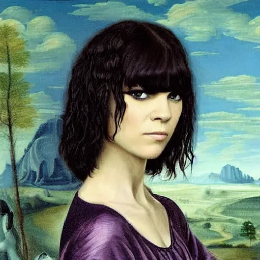 KREA a renaissance style painting of the musician bat for lashes fur