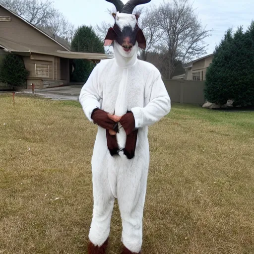 KREA a person in a goat costume, craigslist photo