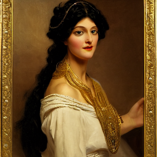 KREA portrait of a beautiful phoenician princess with medium sized