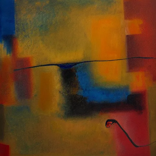 KREA an abstract art painting depicting loneliness