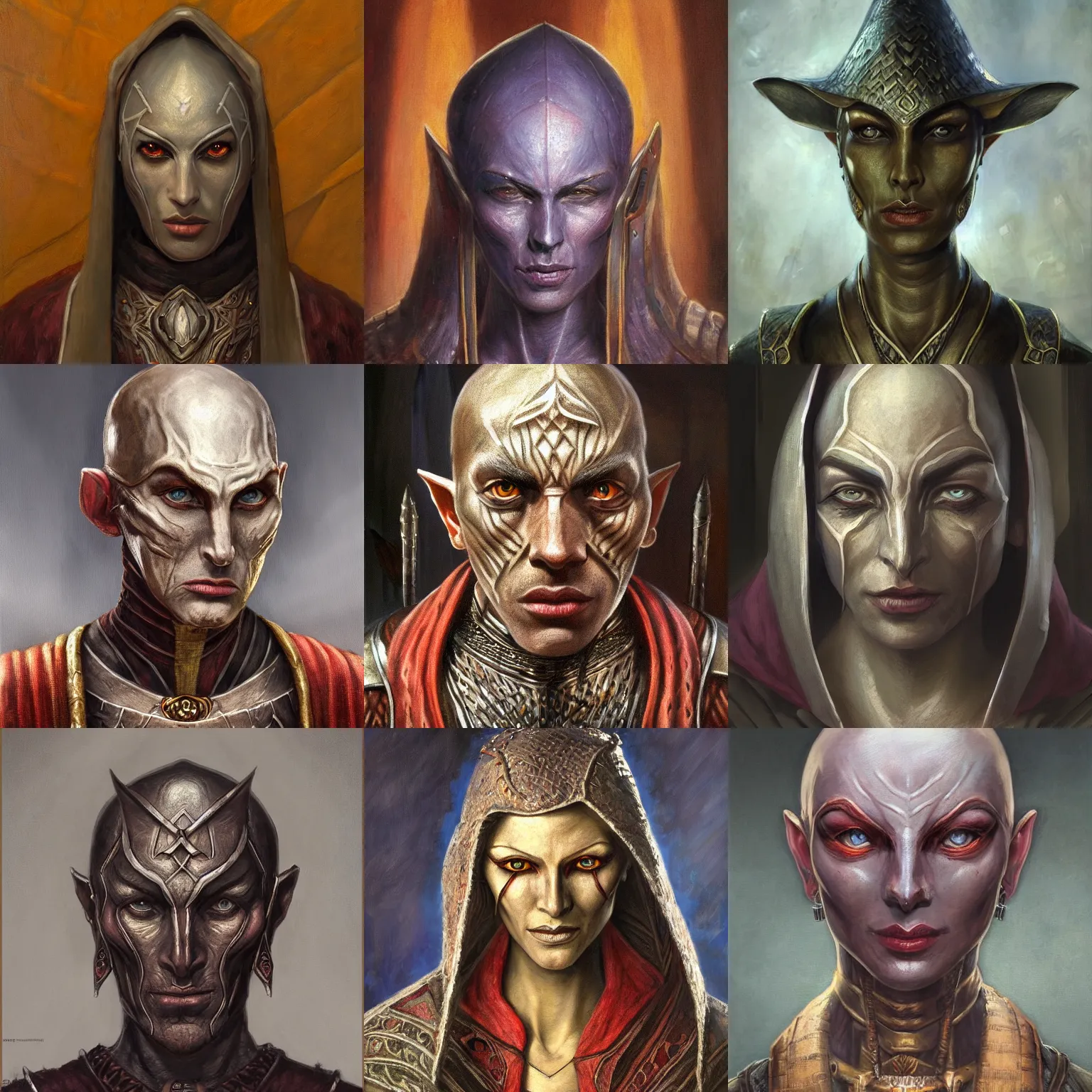 KREA - morrowind portrait of a dunmer character elder scrolls by Edwin ...