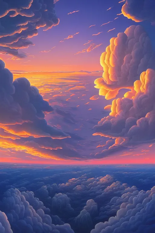 KREA A beautiful ultra detailed matte painting a sky in the wind