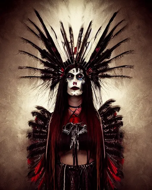 KREA lady native sisters ghost spirit of the grim warpaint wears
