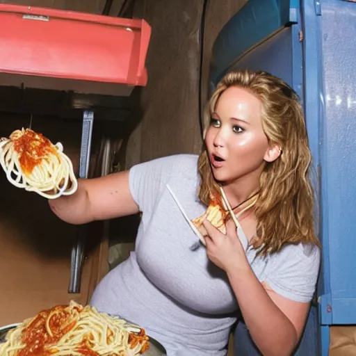 Jennifer Lawrence Eating Food