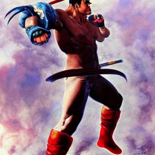 Ryu in the Art Style of Gerald Brom