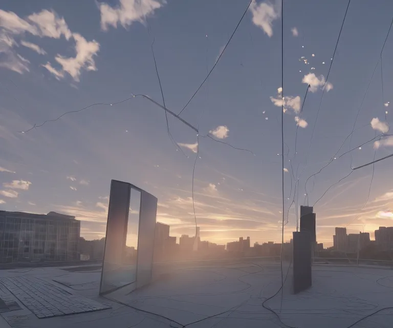 KREA - gorgeous sunrise lighting : node - based visual programming